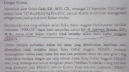 Rakhmat Santoso Mengaku Anggota KAI
